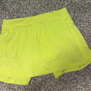 Lululemon Athletica Neon Yellow Skort